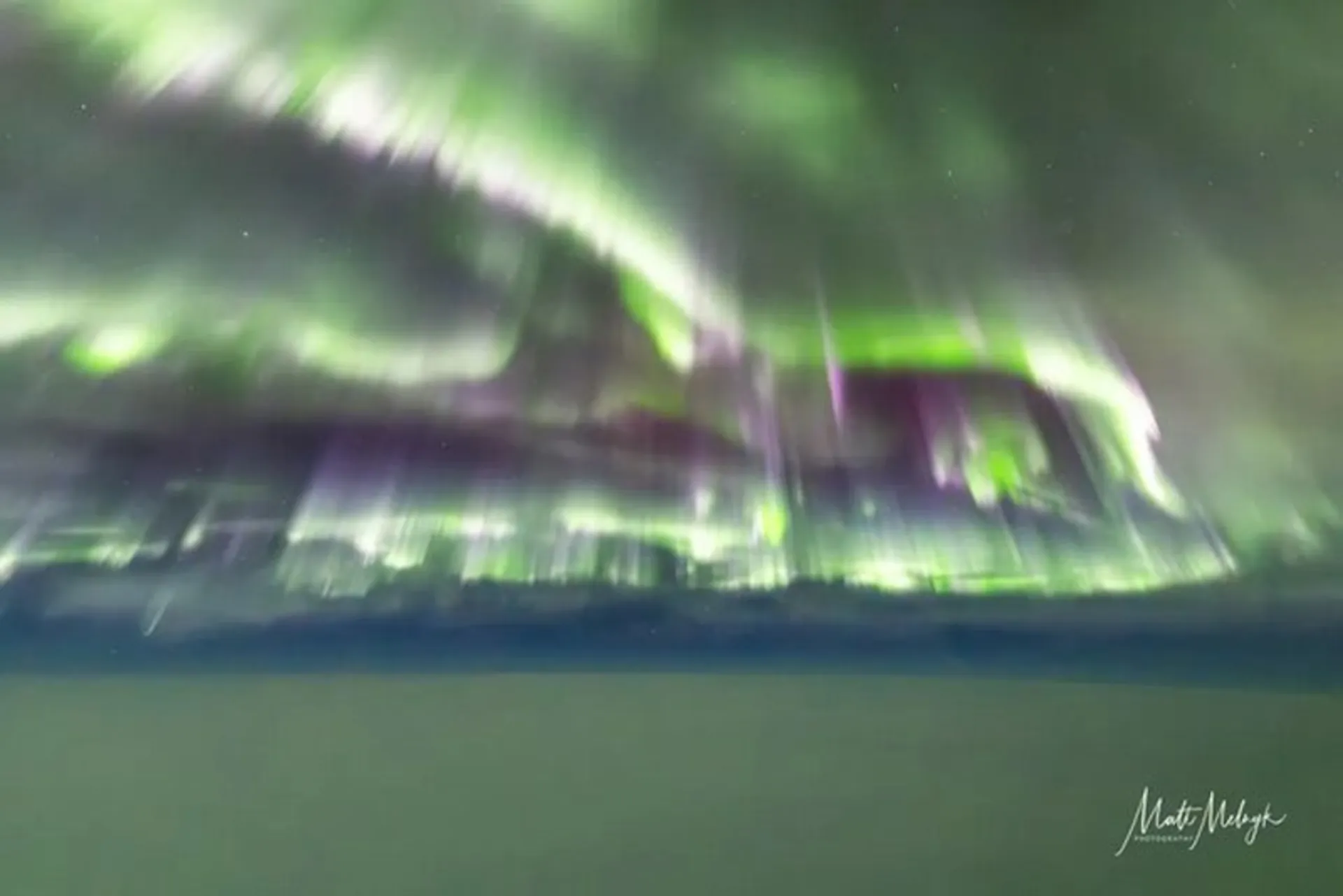 Aurora from the pilot's view