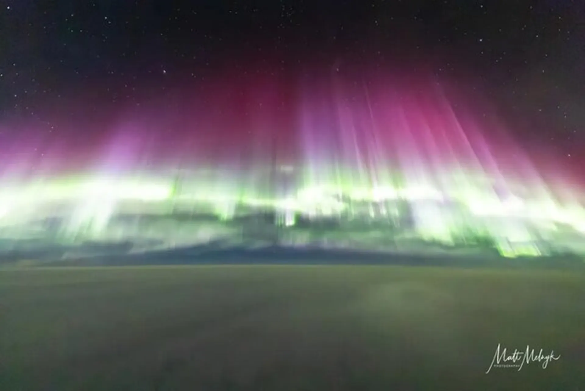 Aurora from the pilot's view