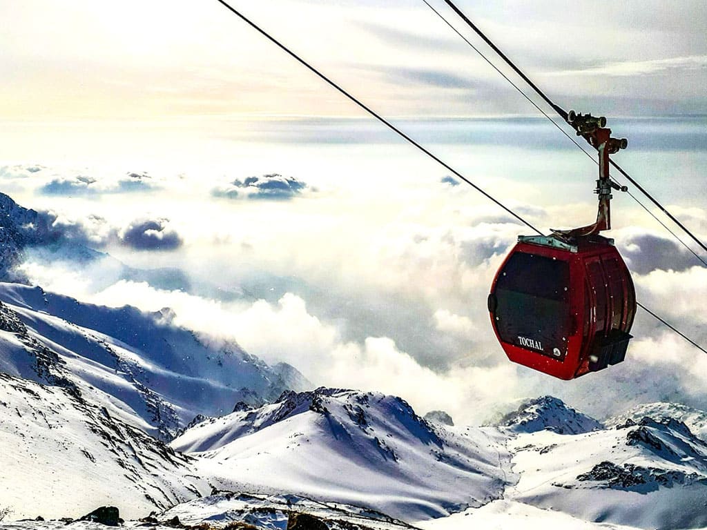 Bam Tehran and Tochal cable car; Spring frame of Tehran from height