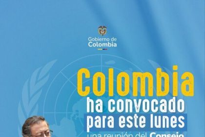 Colombia called for an extraordinary meeting of the Security Council regarding Venezuela