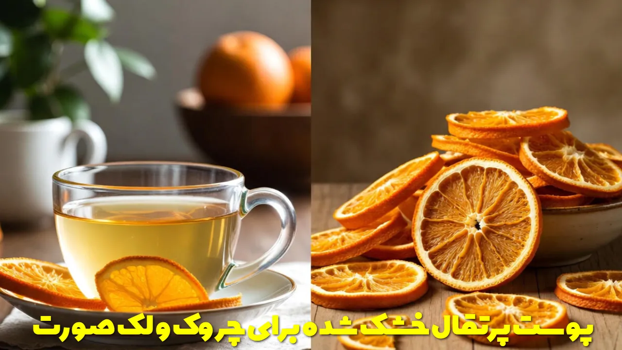 Dried orange peel for wrinkles and blemishes