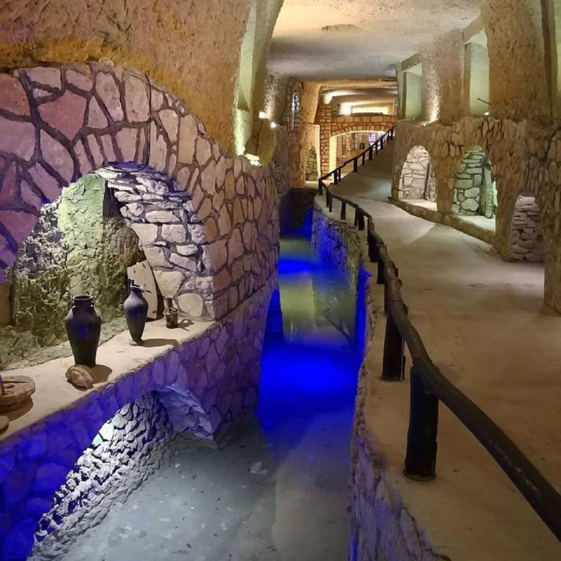 The interior of the underground city of Kariz Kish