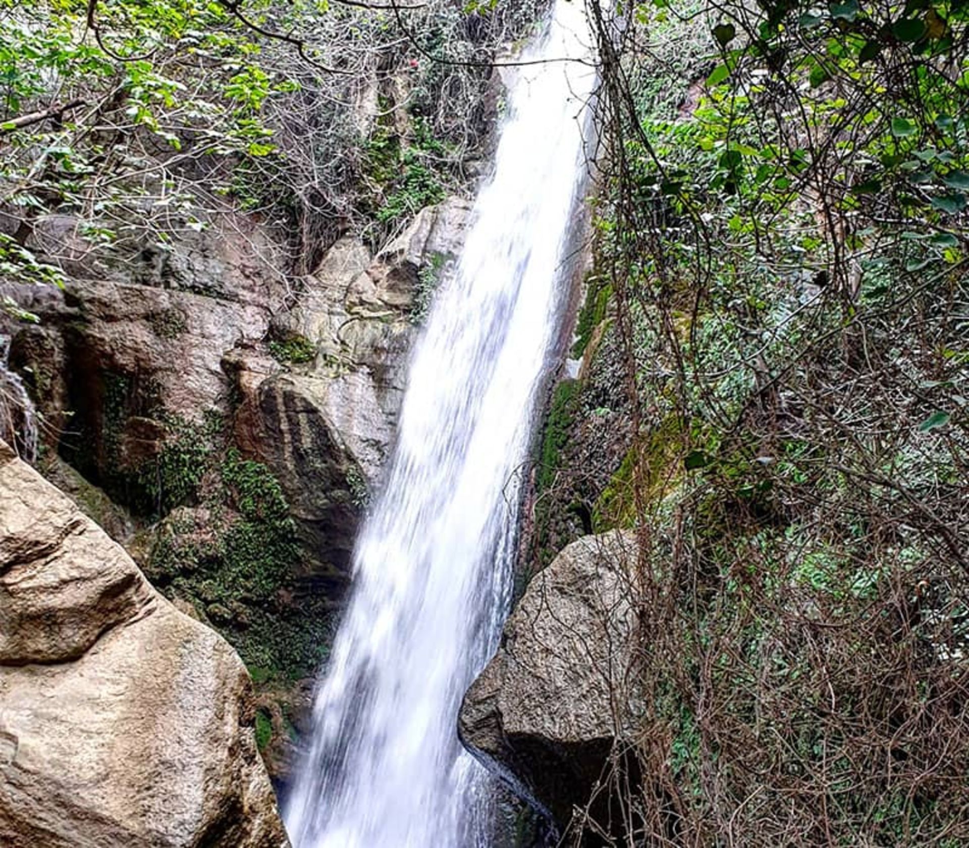 Koleshtar waterfall in Rudbar Koleshtar village