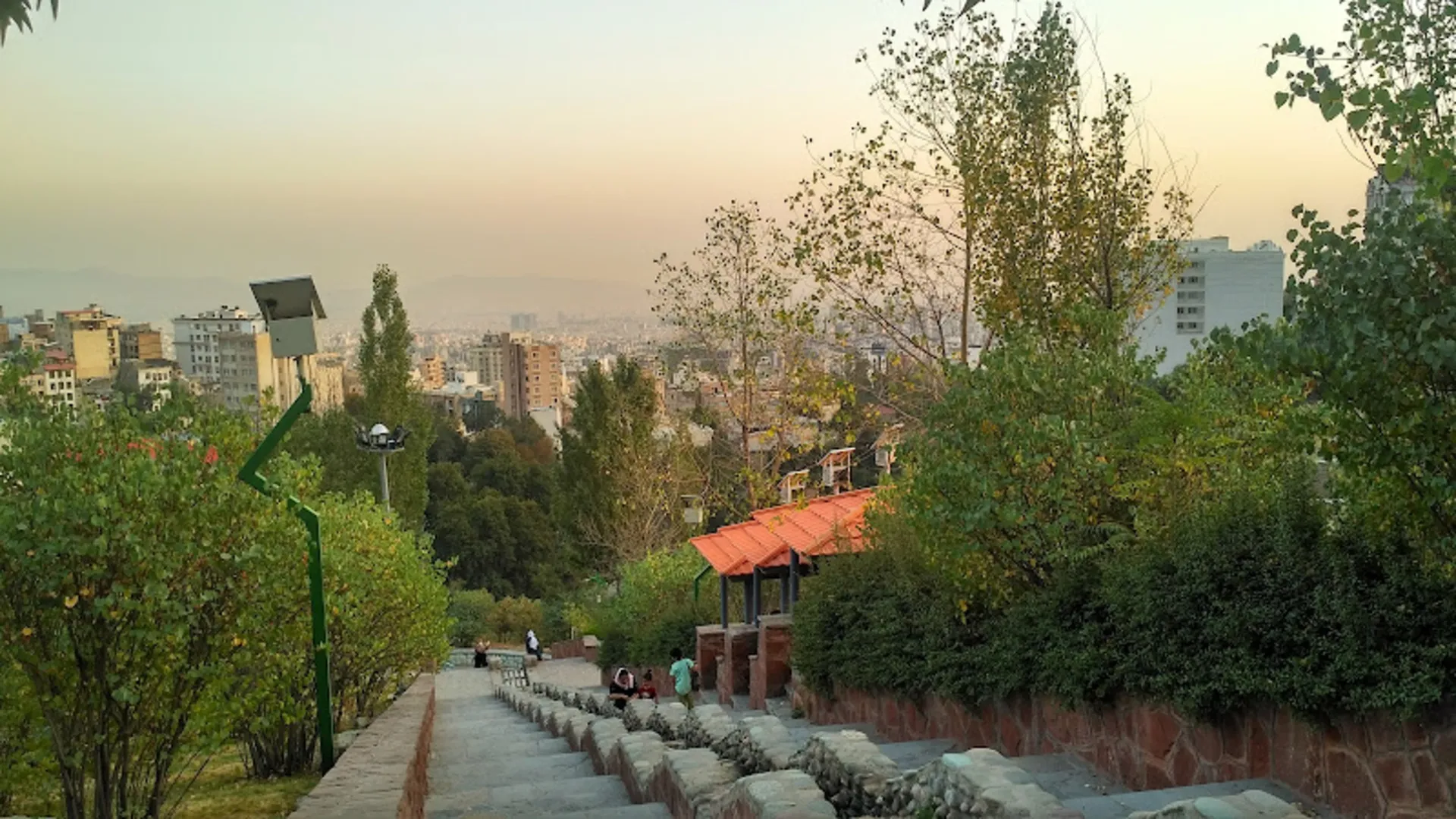 Sunset in Gulabdare Park in Tehran