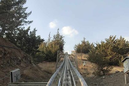 Tehran resort sled rail route