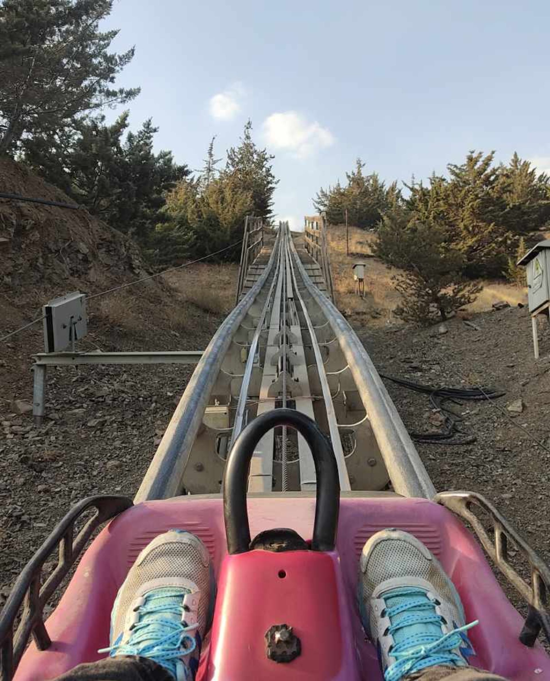 Tehran resort sled rail route