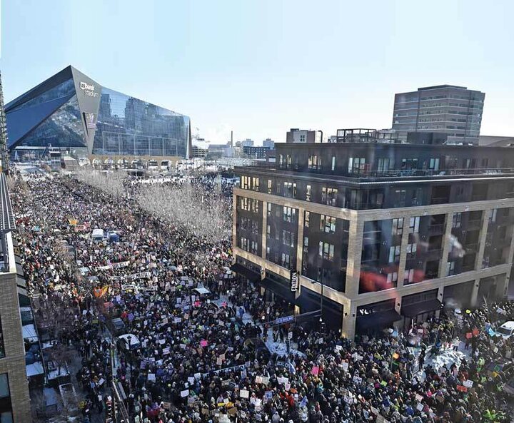 The continuation of protests against the Trump administration; The spread of the strike across the United States