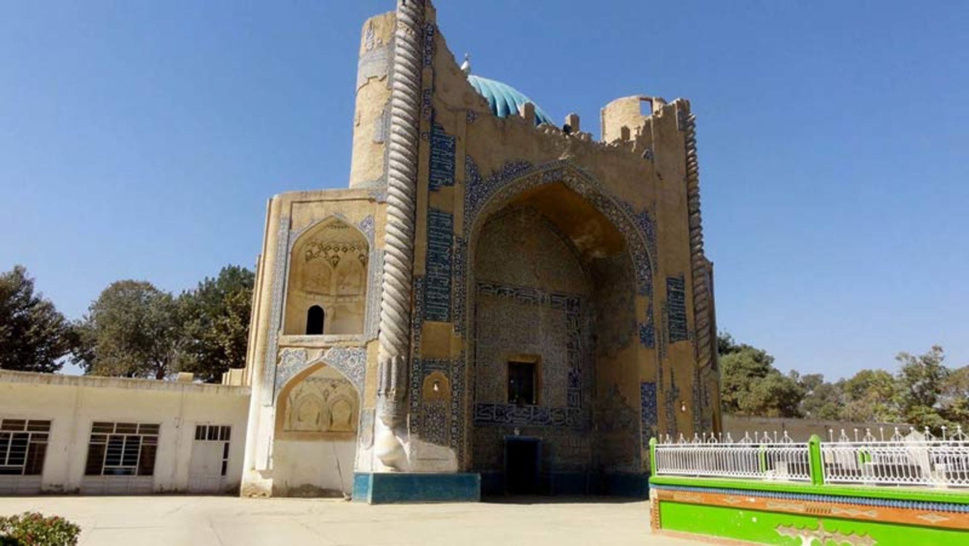 The remains of a historical monument in Balkh