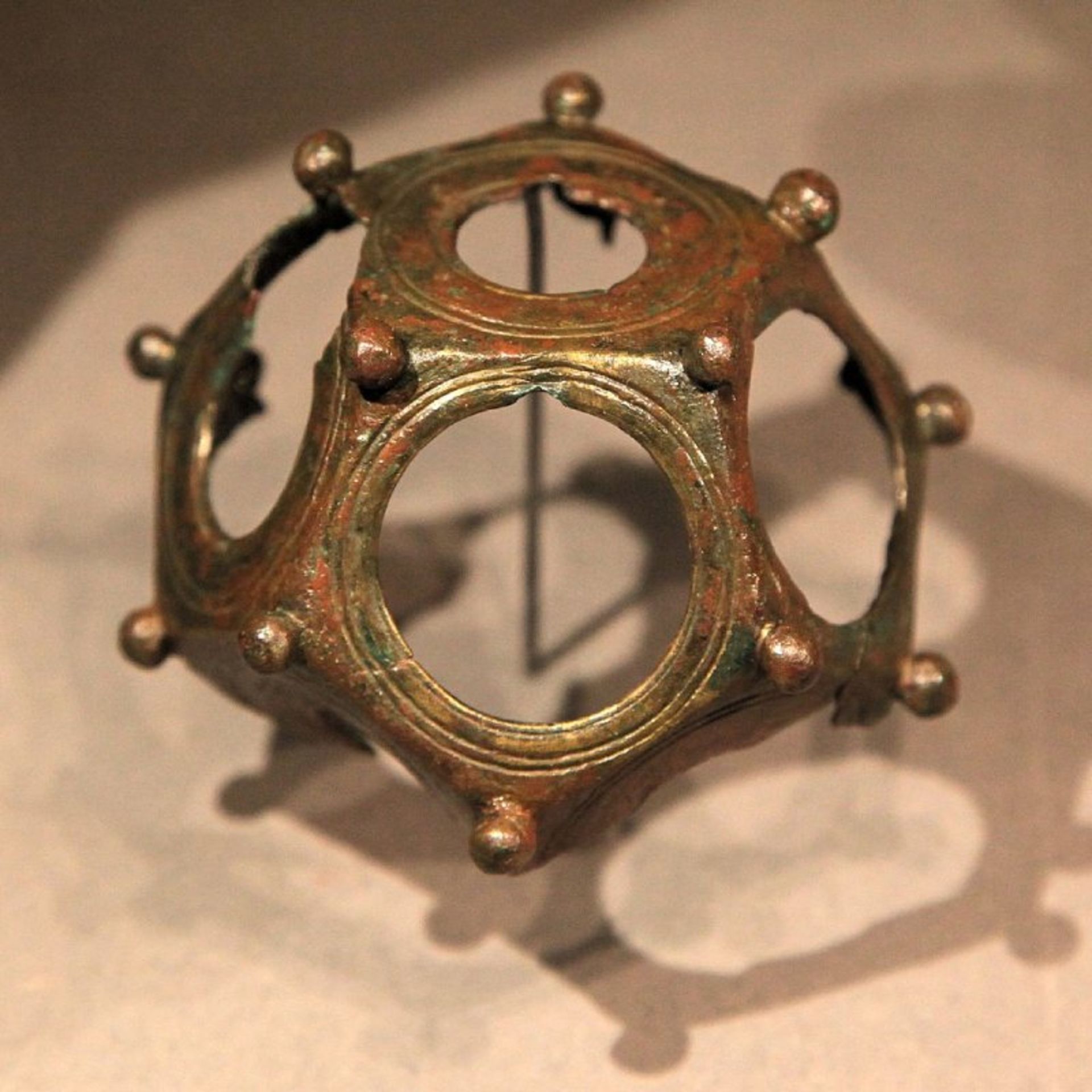 Roman dodecahedron object made of bronze