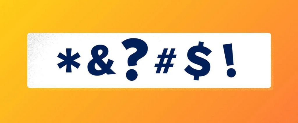 Random characters in the password