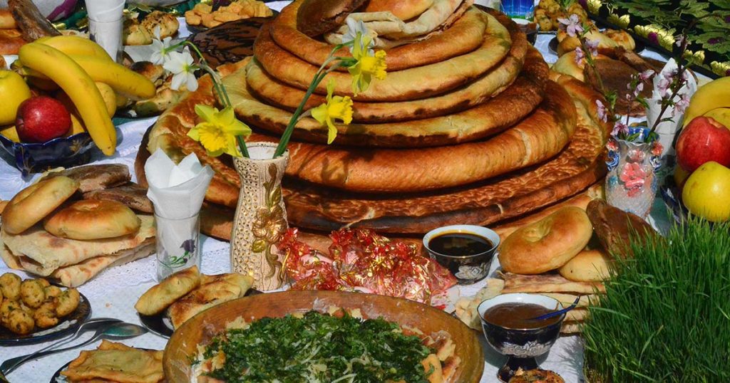 Nowruz dishes in Tajikistan