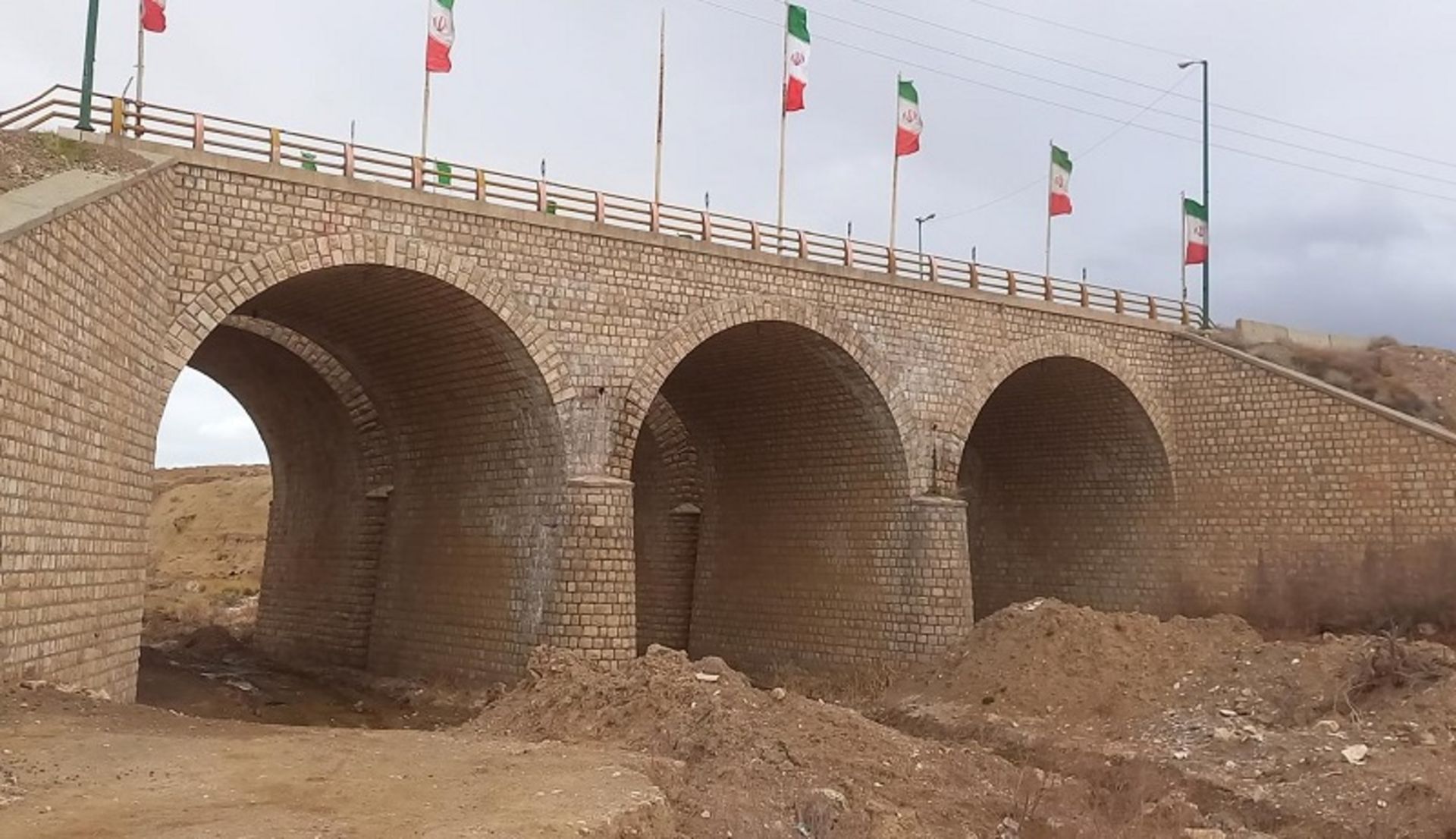 The restored bridge of Baqrabad Mahalat with three spans