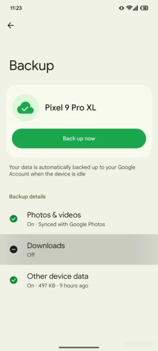 Android can now back up your Downloads folder diginoy