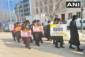 Anti-Netanyahu demonstration in front of the White House