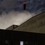 A view of a paper factory in Sweden