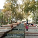 Stepped water fountain in Sarcheshme Mahalat Park