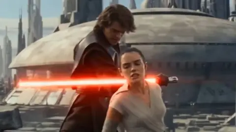 Anakin Skywalker and Rey fight video with Seedance 2