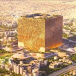 Computer image of the cube skyscraper in Saudi Arabia